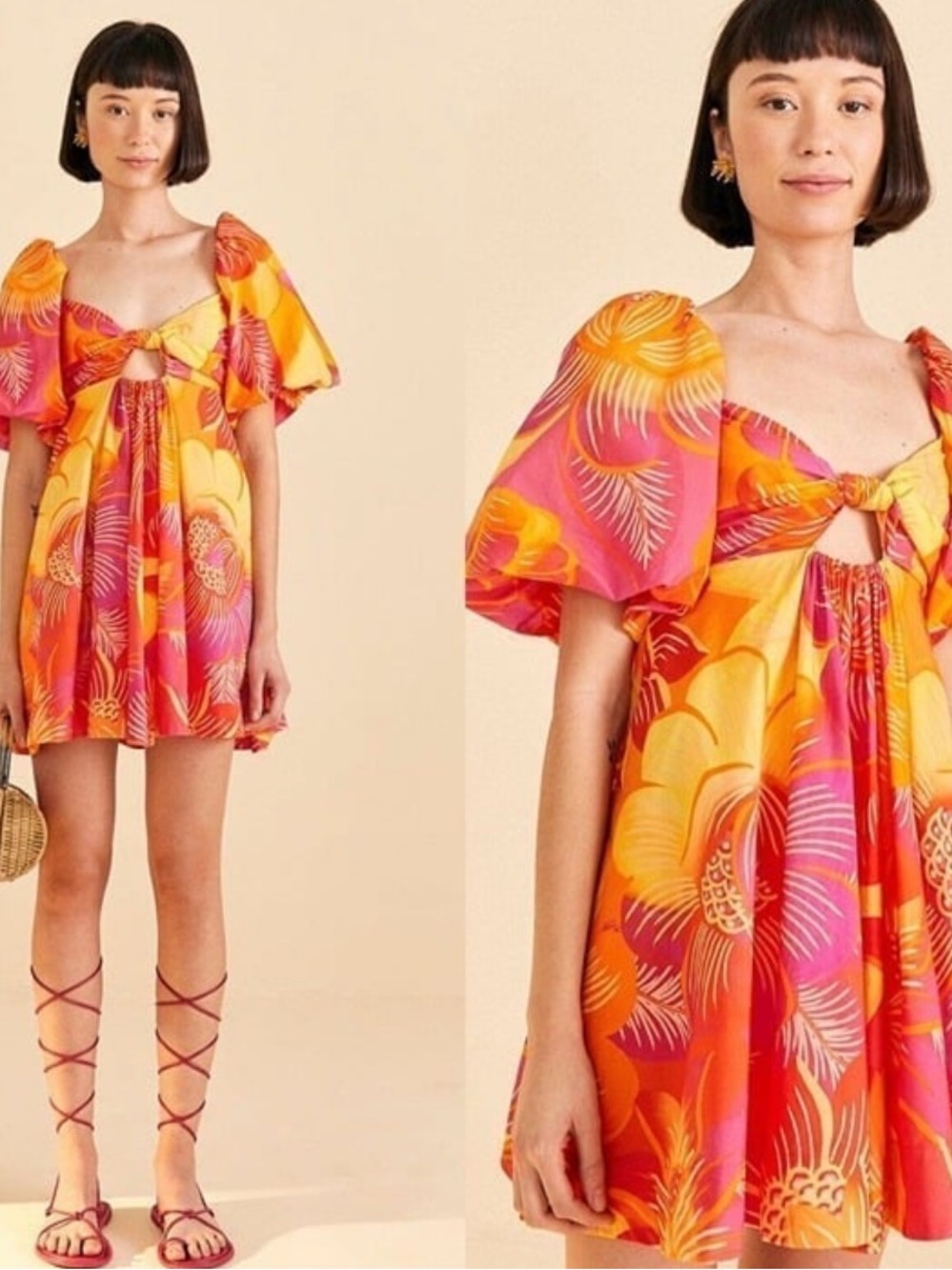 NWT FARM RIO SUMMER OMBRÉ DRESS L